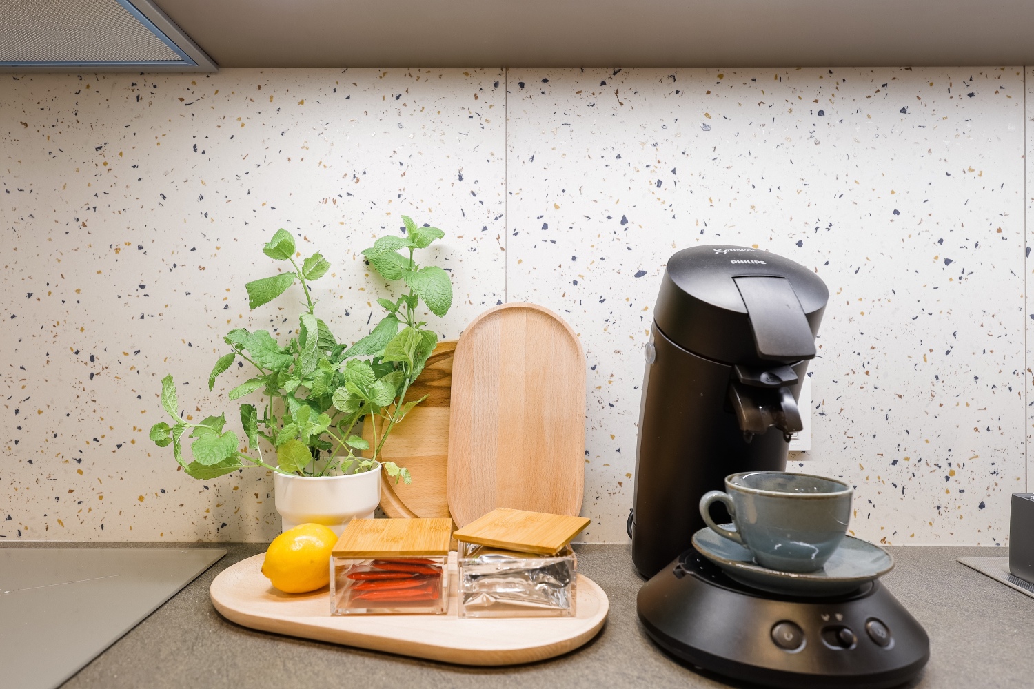 ekspres do kawy w mieszkaniu na wynajem Airbnb Booking Łódź.jpg