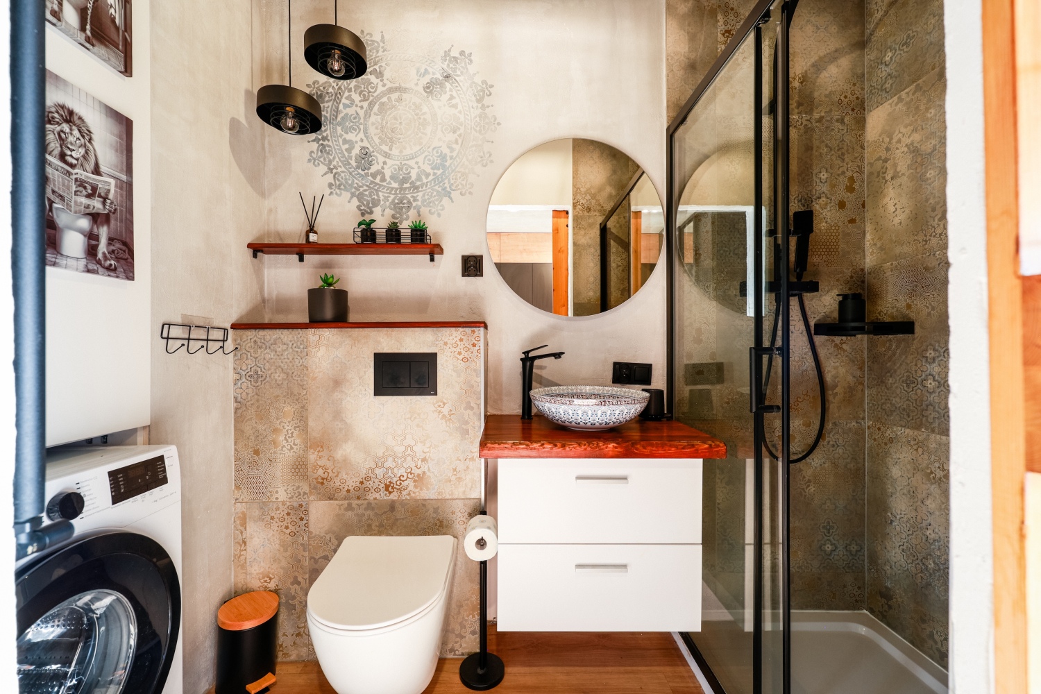 boho łazienka  Łódź booking airbnb.jpg