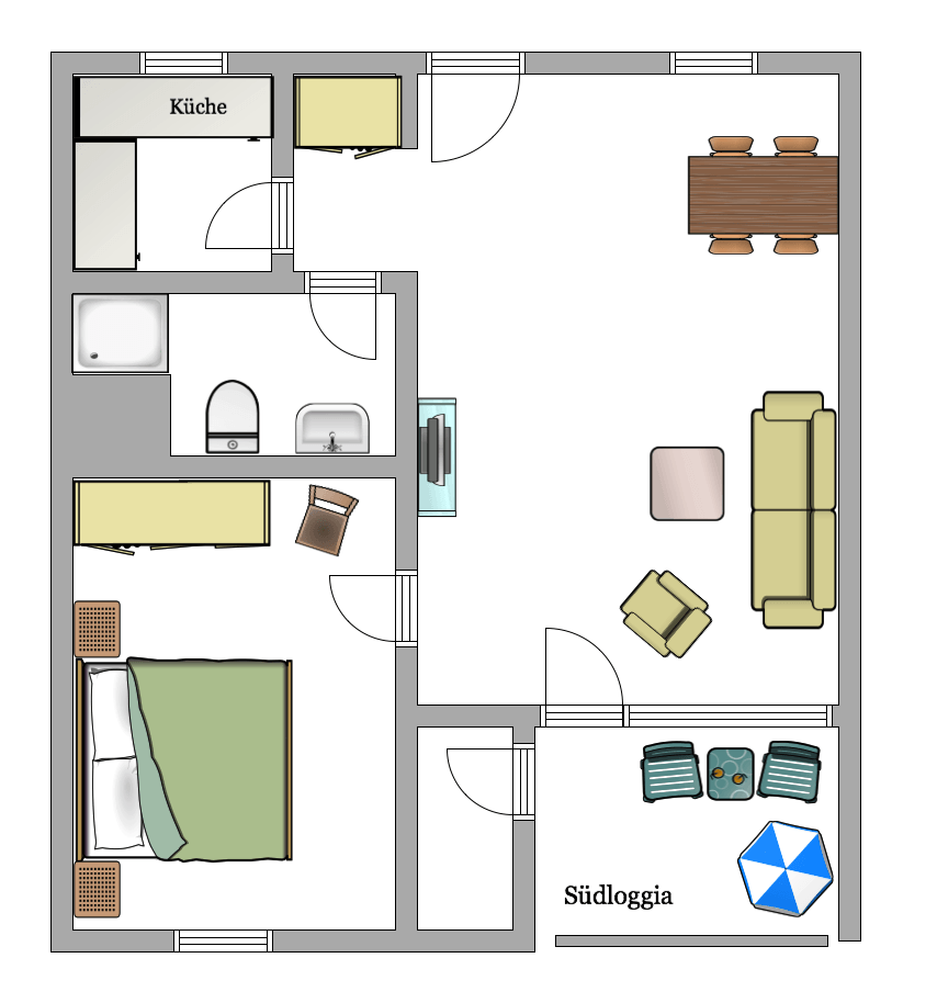 2-Grundriss 2 Zimmer Apartment mit Süd-Loggia und Parkplatz.png