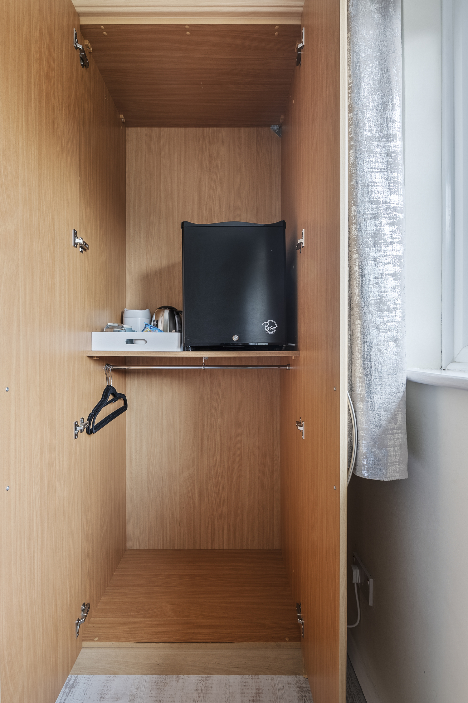 Catkins - In-Wardrobe Coffee Facilities and Mini Fridge - 12-02-24.JPG