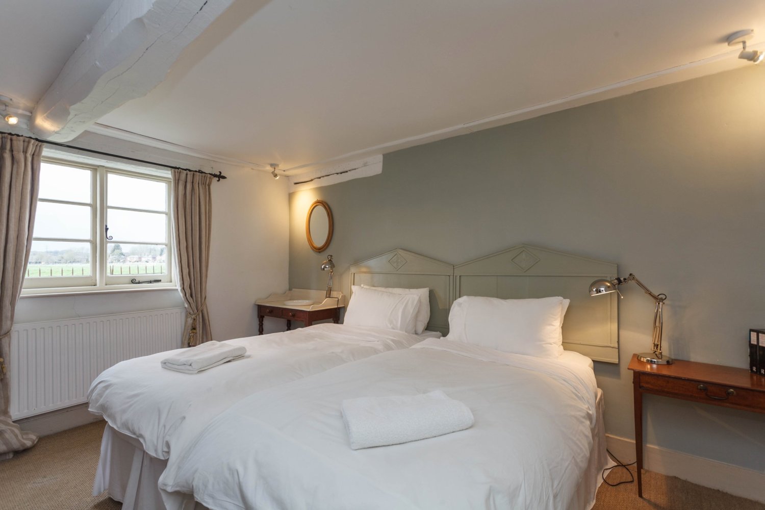 Apple Cottage twin bedroom with view.jpg