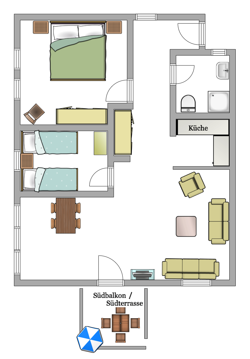5-Grundriss 3 Zimmer Apartment mit Südbalkon oder Südterrasse.png