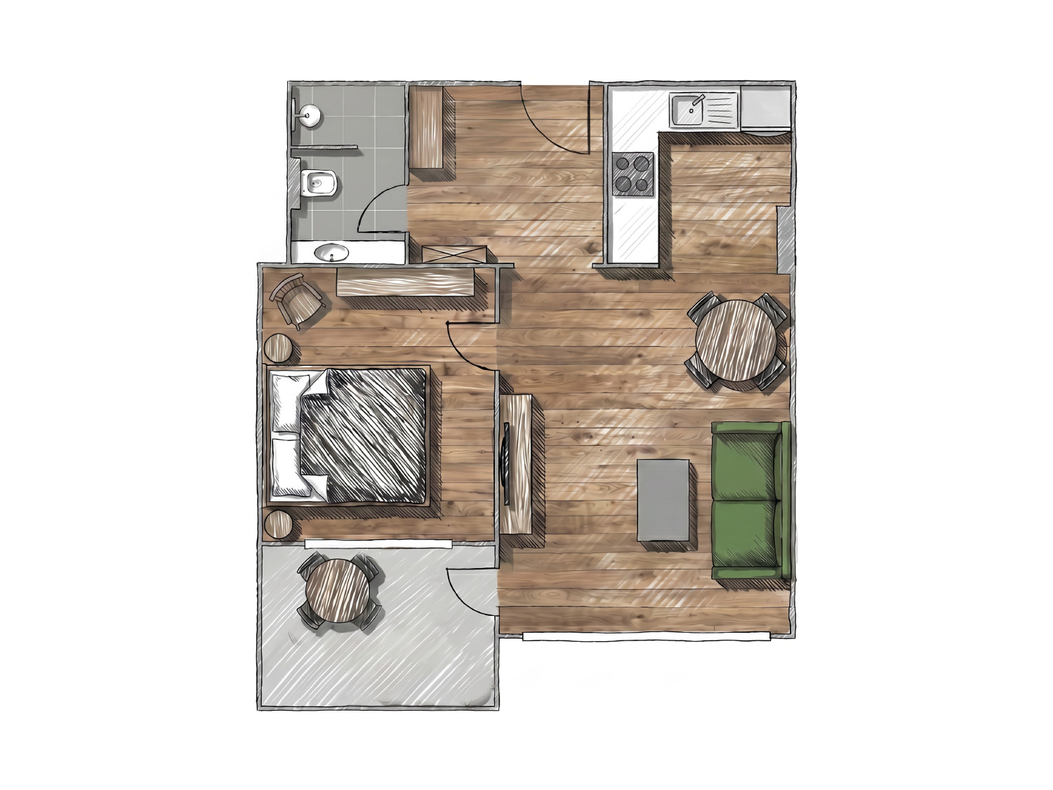 Grundriss der Wohnung