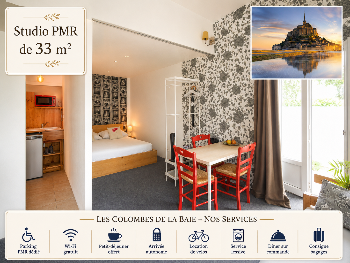 Studio PMR de 33 m² avec accès de plain-pied près du Mont-Saint-Michel