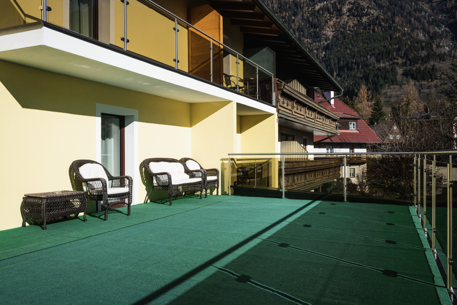 14 Terrasse Terrace Balkon Balcony Aussicht Apartments Davydov Ferienwohnung Appartement Bad Hofgastein Gastein Salzburg.JPG