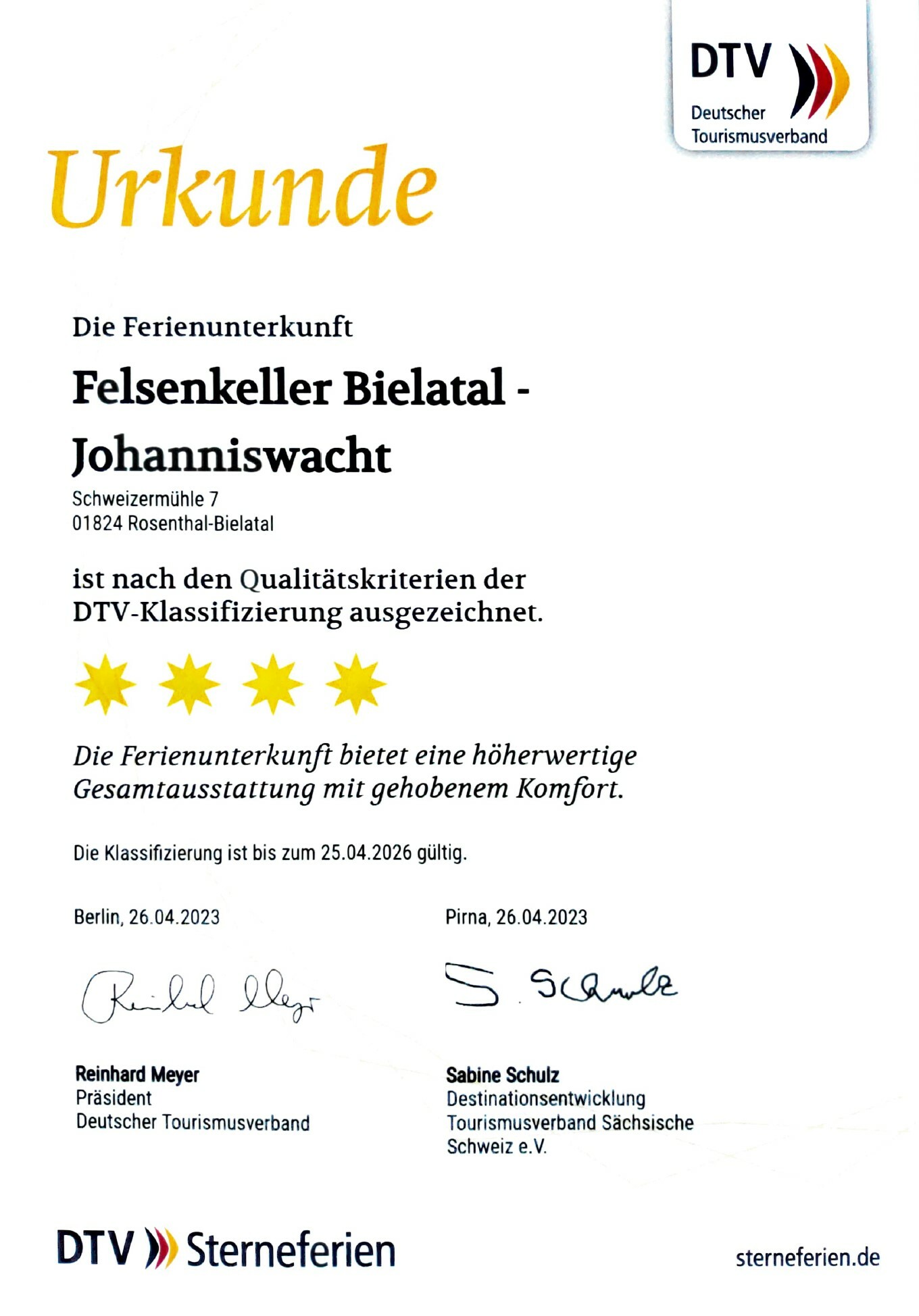 DTV Urkunde Felsenkeller Bielatal W3 Johanniswacht 2023.jpg