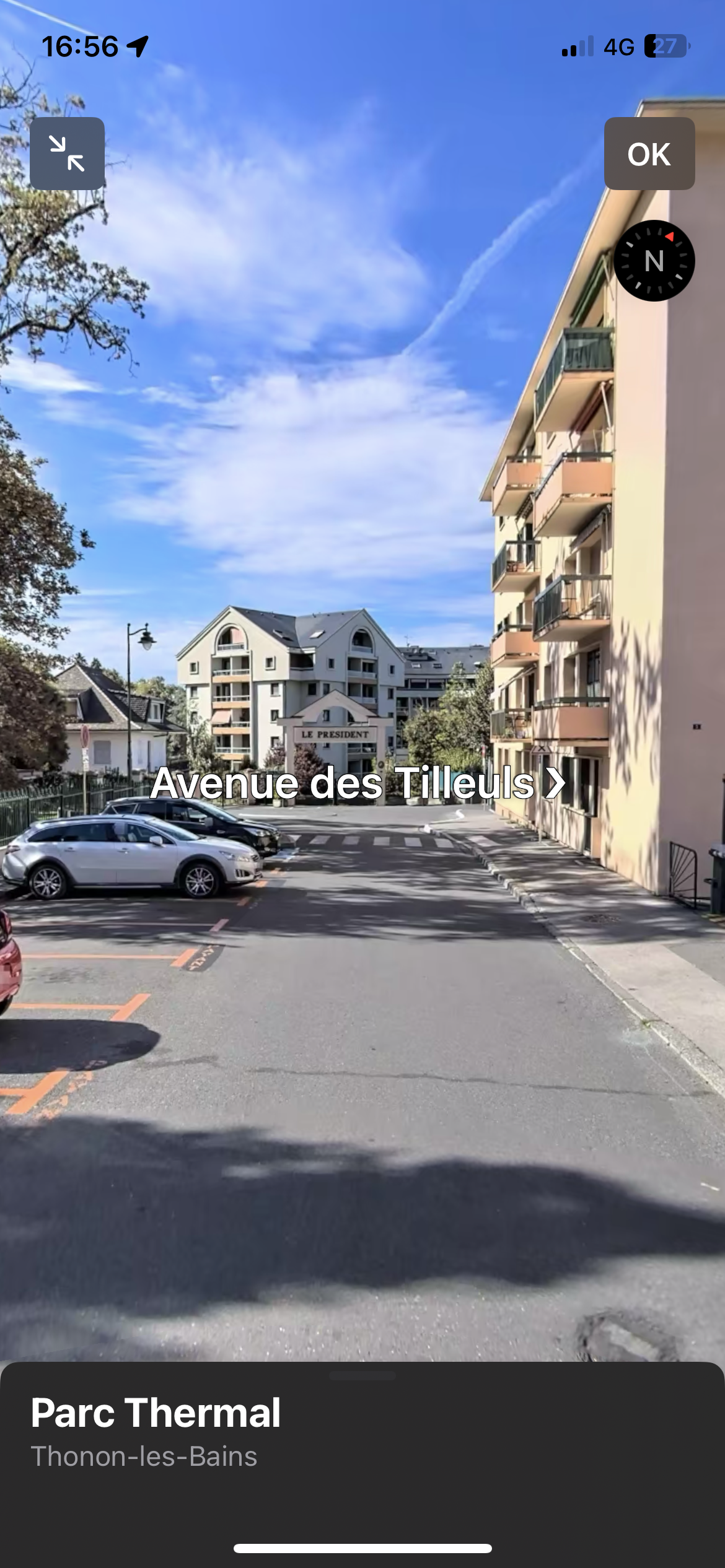 Entrée du parking