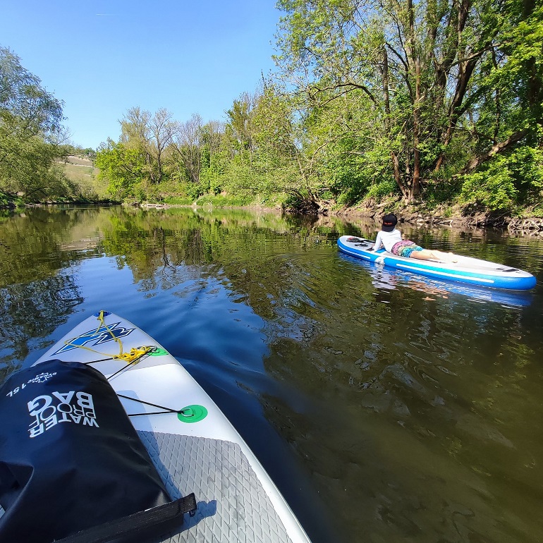 Mit dem SUP auf der Saale